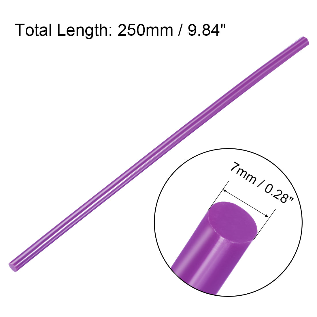 uxcell Uxcell Hot Melt Glue Gun Sticks, 250mm Long x 7mm Diameter,for Most Glue Guns, Perfect for DIY Craft Projects and Sealing,Purple,10pcs