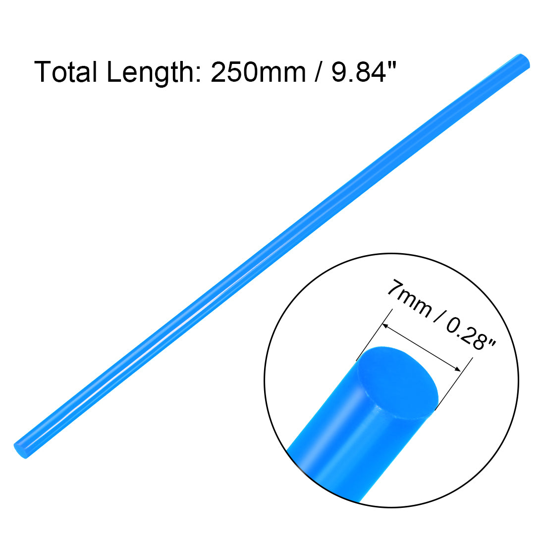 uxcell Uxcell Hot Melt Glue Gun Sticks, 250mm Long x 7mm Diameter,Compatible with Most Glue Guns, Perfect for DIY Craft Projects and Sealing,Blue,20pcs