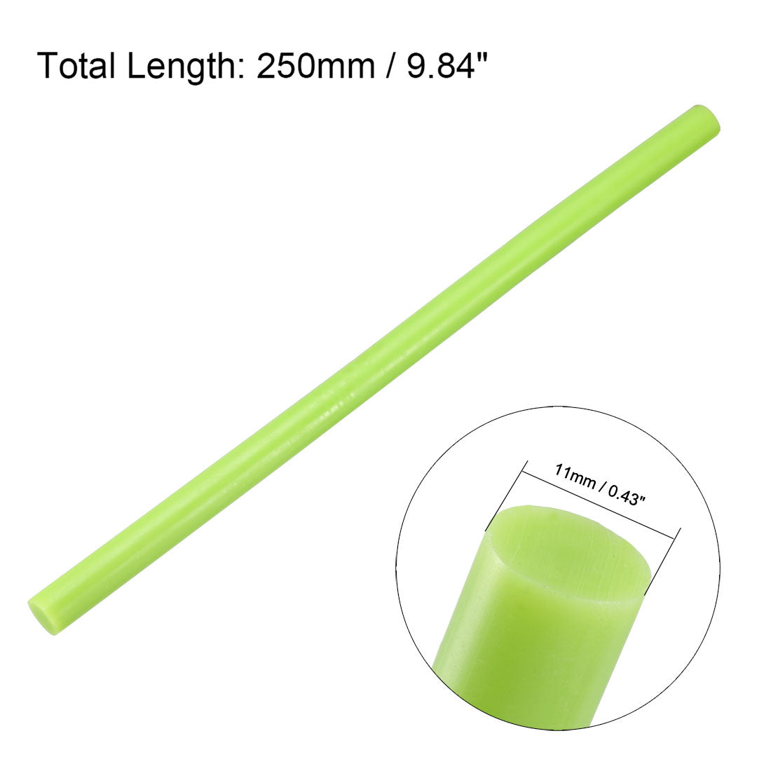 uxcell Uxcell Hot Melt Glue Gun Sticks, 250mm Long x 11mm Diameter,for Most Glue Guns, Perfect for DIY Craft Projects and Sealing,Light Green,10pcs