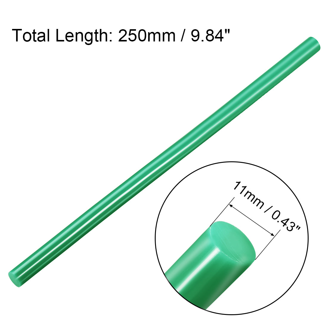 uxcell Uxcell Hot Melt Glue Gun Sticks, 250mm Long x 11mm Diameter,Compatible with Most Glue Guns, Perfect for DIY Craft Projects and Sealing,Dark Green,20pcs