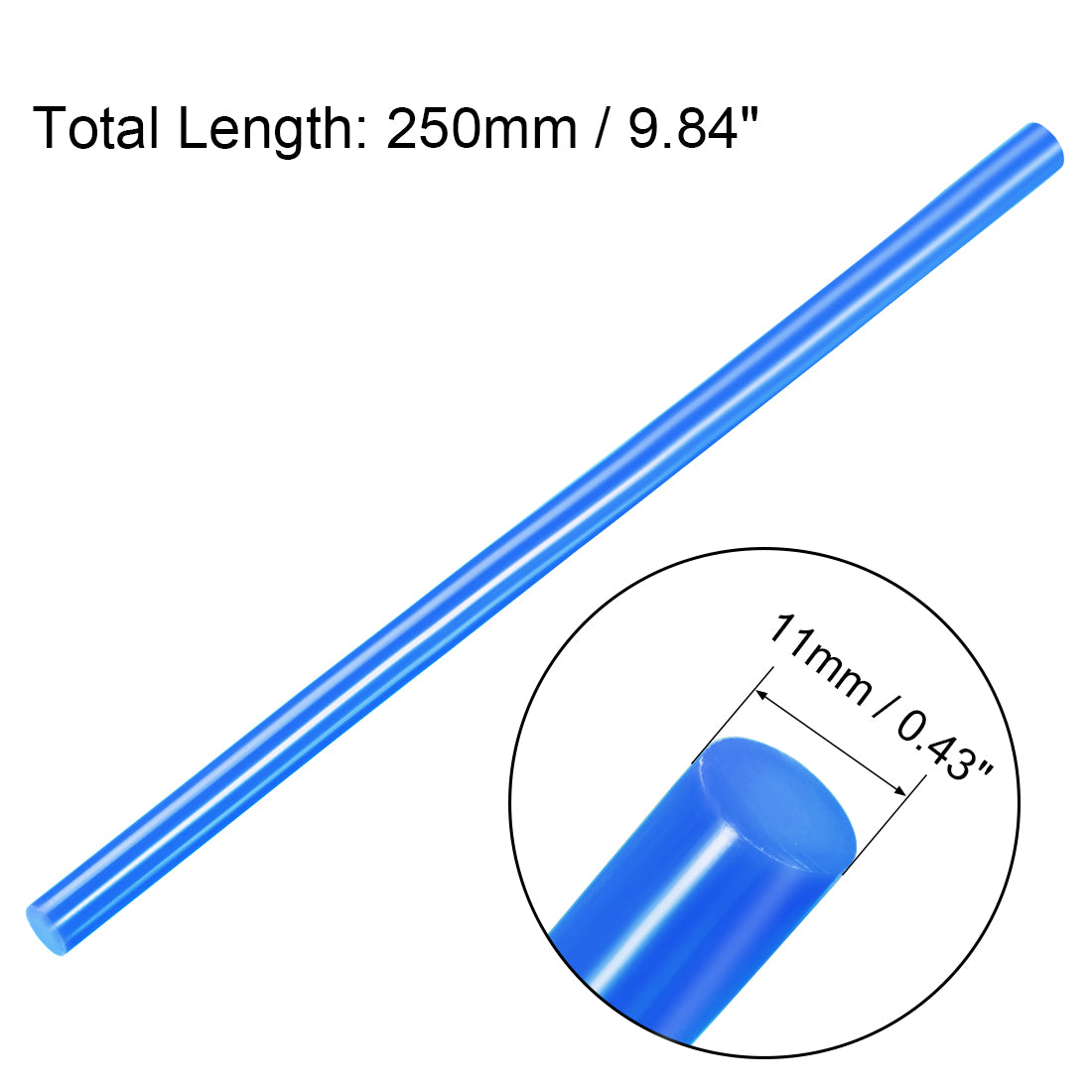 uxcell Uxcell Hot Melt Glue Gun Sticks, 250mm Long x 11mm Diameter,for Most Glue Guns, Perfect for DIY Craft Projects and Sealing,Blue,10pcs