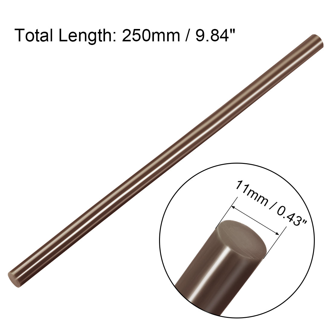 uxcell Uxcell Hot Melt Glue Gun Sticks, 250mm Long x 11mm Diameter,for Most Glue Guns, Perfect for DIY Craft Projects and Sealing,Brown,10pcs