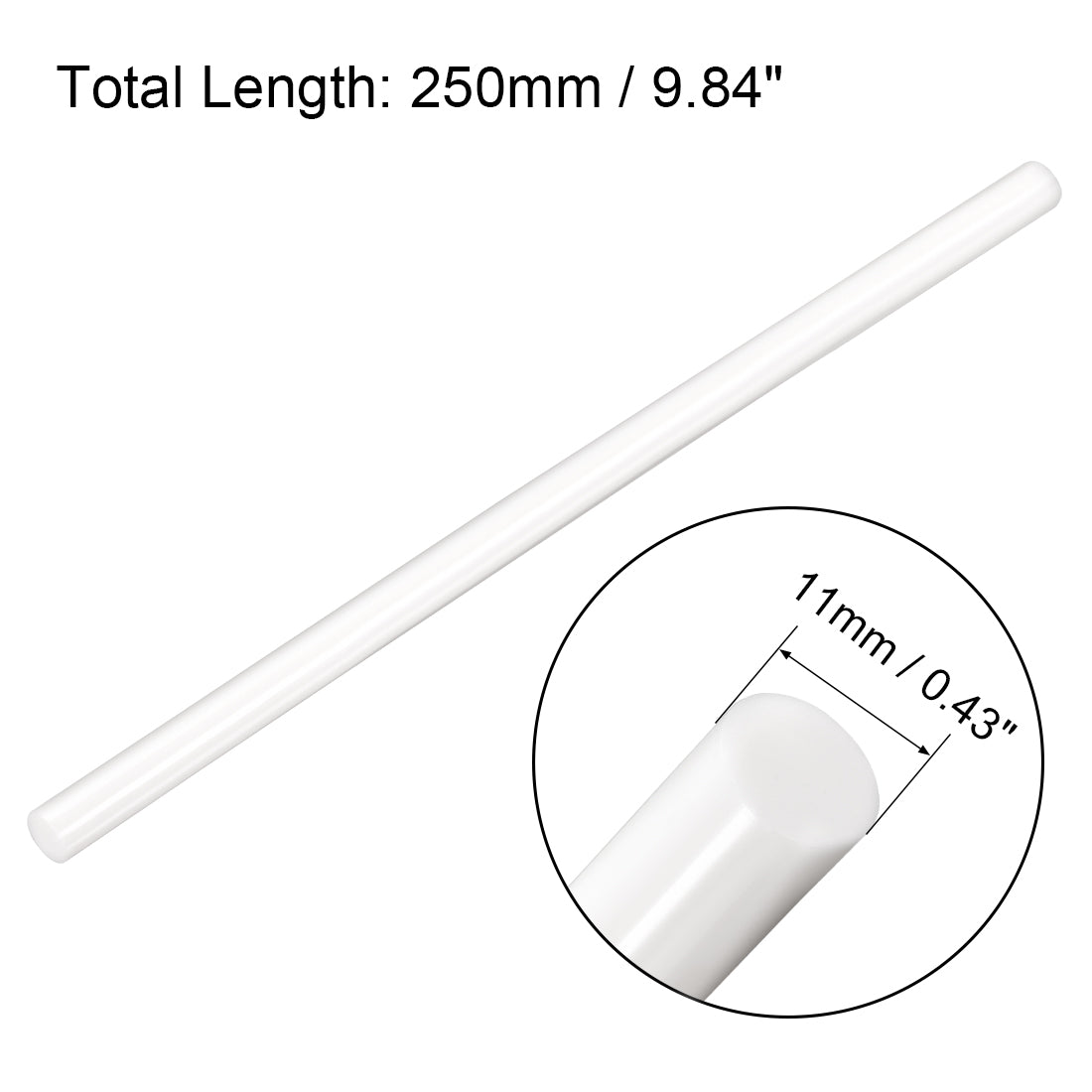 uxcell Uxcell Hot Melt Glue Gun Sticks, 250mm Long x 11mm Diameter,for Most Glue Guns, Perfect for DIY Craft Projects and Sealing,White,10pcs