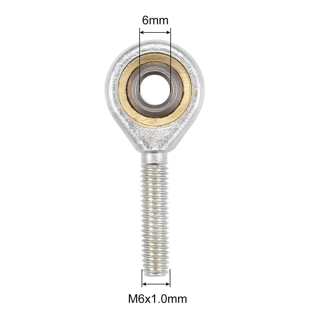 uxcell Uxcell 6mm Rod End Bearing M6x1.0 Rod Ends Ball Joint Male Left Hand Thread