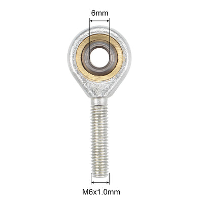 Harfington Uxcell 6mm Rod End Bearing M6x1.0 Rod Ends Ball Joint Male Left Hand Thread