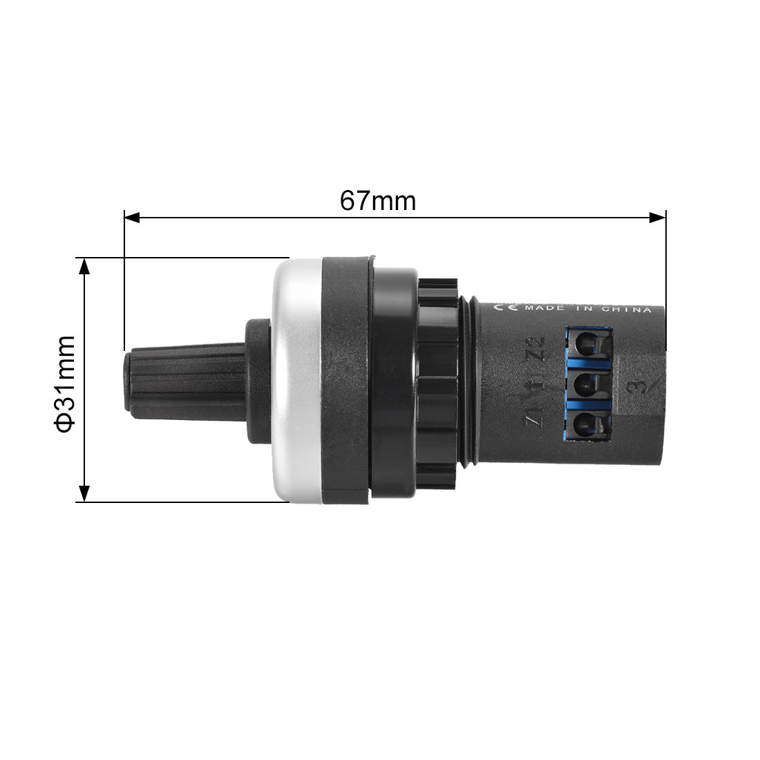 uxcell Uxcell 1Pcs LA42DWQ-22 22mm 1K ohm Governor Rotary Potentiometer Inverter Converter Resistance Variable Frequency Converter Speed Drive Potentiometer