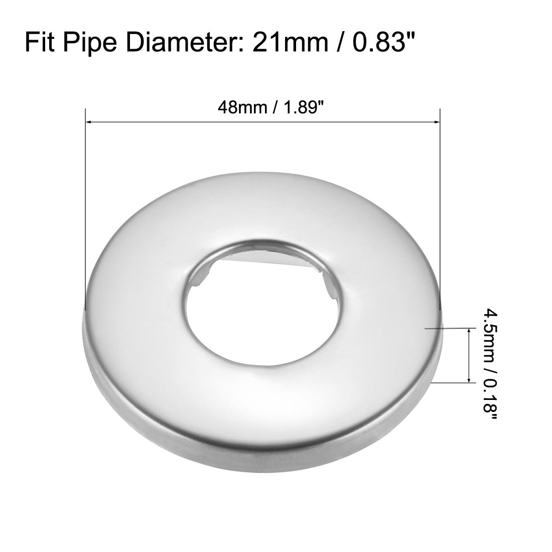 Uxcell Uxcell Round Escutcheon Plate 54x5mm Stainless Steel Polishing for 21mm Diameter Pipe 3Pcs