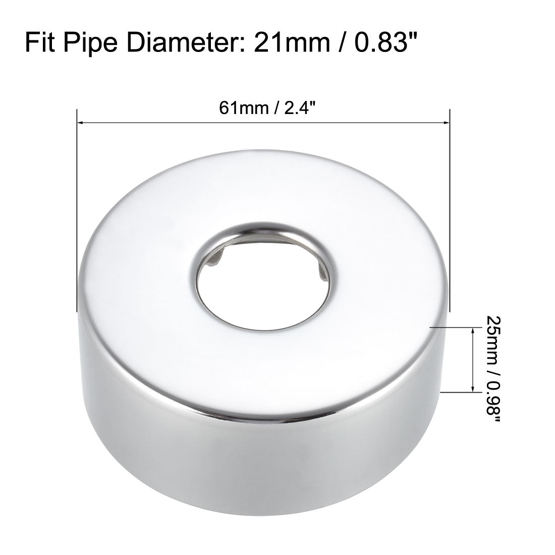 Uxcell Uxcell Round Escutcheon Plate 67x40mm Stainless Steel Polishing for 21mm Outer Diameter Pipe