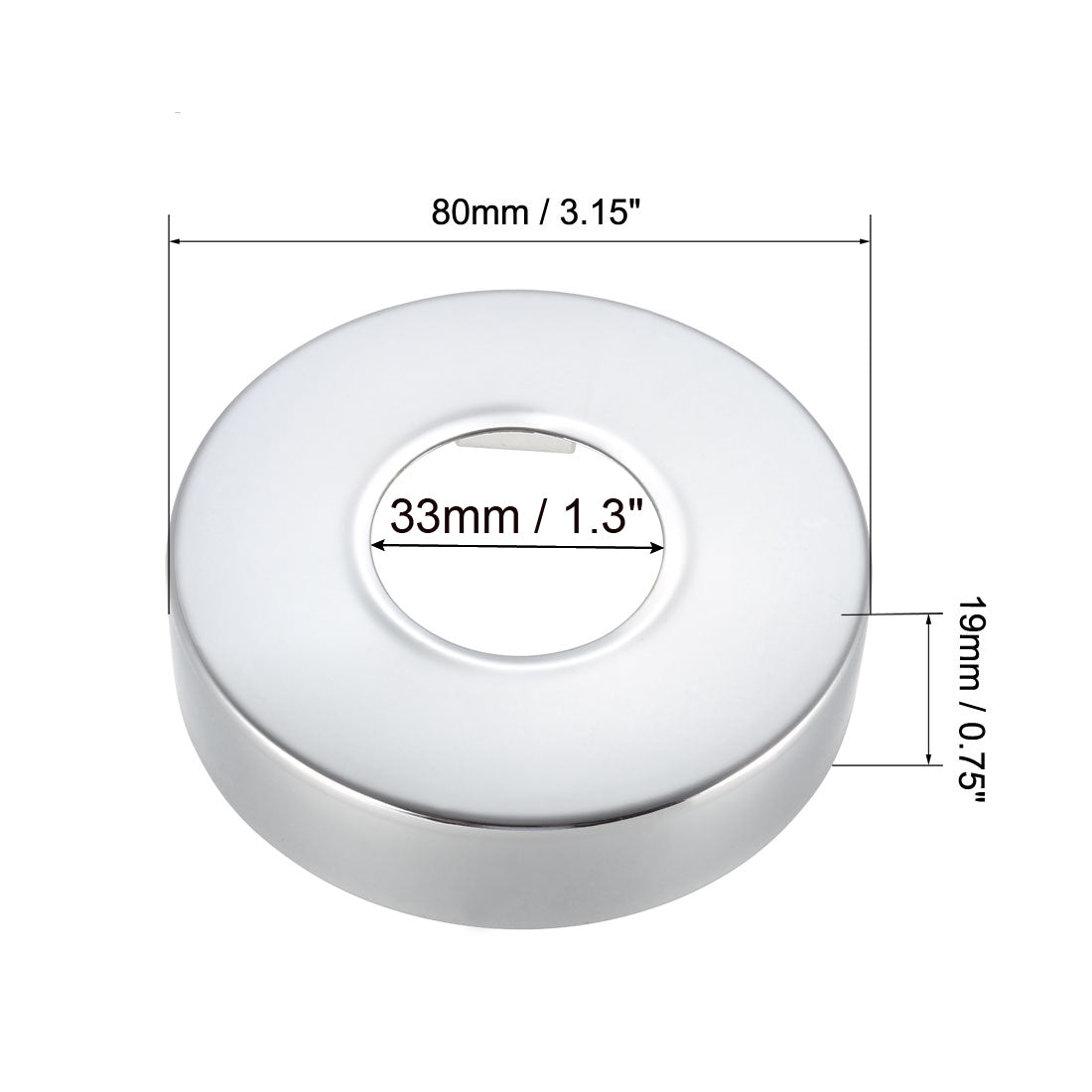 uxcell Uxcell Round Escutcheon Plate 80x19mm Stainless Steel for 33mm Diameter Pipe