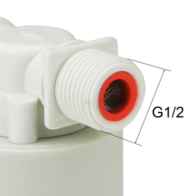 Harfington Uxcell Float Ball Valve G1/2 Thread Plastic Horizontal Automatic Fill Water Liquid Level Control Sensor with Filter