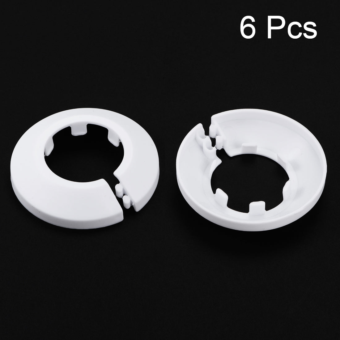 uxcell Uxcell 31mm Pipe Cover Decoration PP Plastic Water Pipe Escutcheon White 6pcs