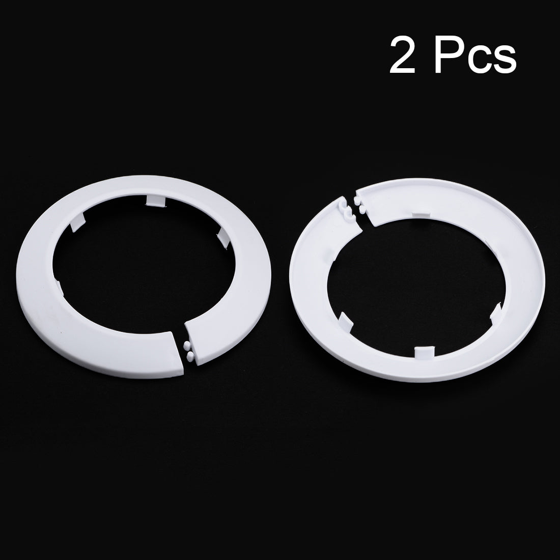 uxcell Uxcell 89mm Pipe Cover Decoration PP Plastic Water Pipe Escutcheon White 2pcs