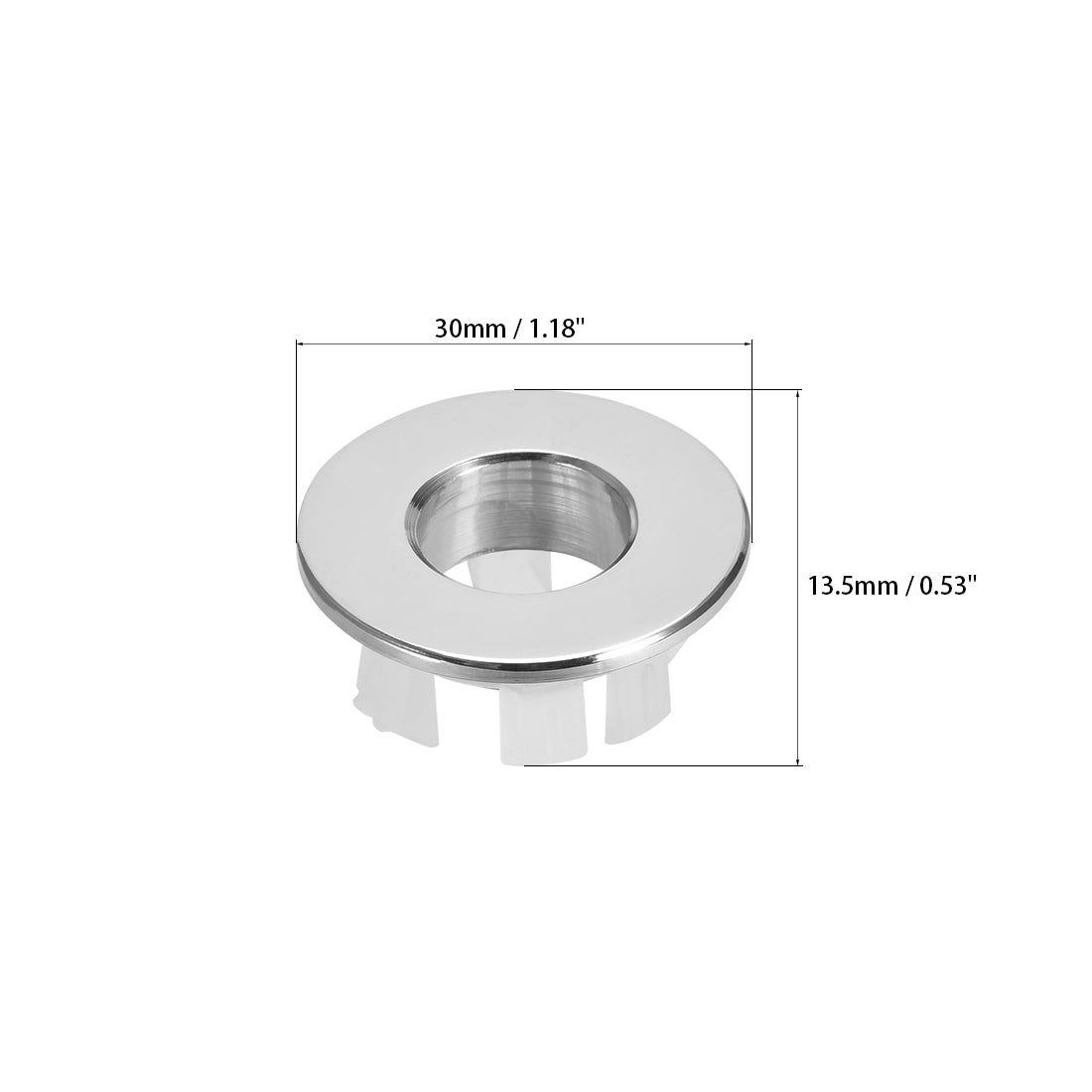 uxcell Uxcell Sink Basin Trim Overflow Cover Copper Insert in Hole Round Caps 2Pcs