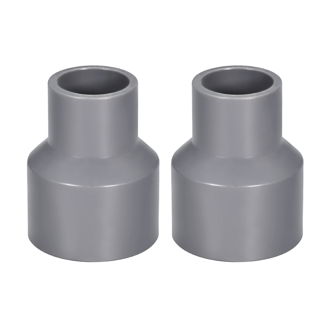 uxcell Uxcell 32mm x 20mm PVC Reducing Coupling Hub by Hub, DWV Pipe Fitting, Gray 2Pcs