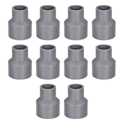 Harfington Uxcell 32mm x 20mm PVC Reducing Coupling Hub by Hub, DWV Pipe Fitting, Grey 10Pcs