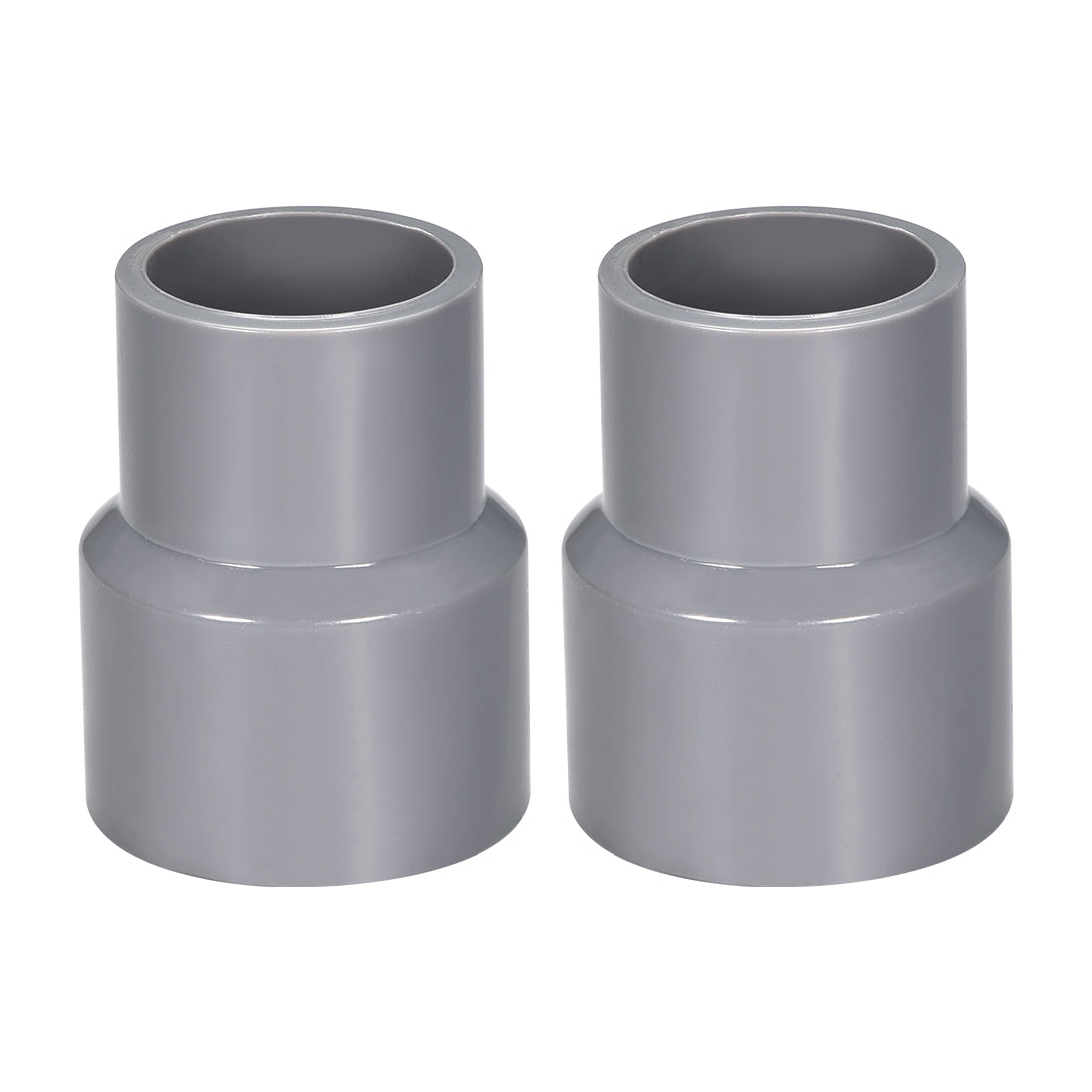 uxcell Uxcell 32mm x 25mm PVC Reducing Coupling Hub by Hub, DWV Pipe Fitting, Gray 2Pcs