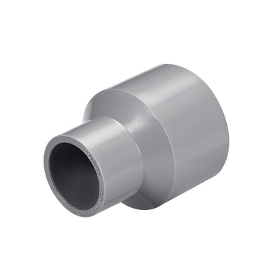 Harfington Uxcell 40mm x 25mm PVC Reducing Coupling Hub by Hub, DWV Pipe Fitting, Grey 2Pcs