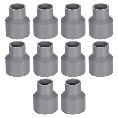 Harfington Uxcell 40mm x 25mm PVC Reducing Coupling Hub by Hub, DWV Pipe Fitting, Gray 10Pcs