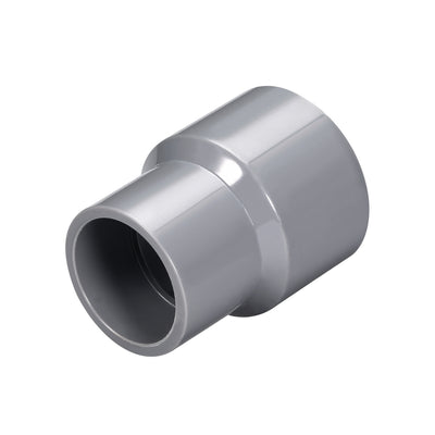 Harfington Uxcell 40mm x 32mm PVC Reducing Coupling Hub by Hub, DWV Pipe Fitting, Gray 2Pcs