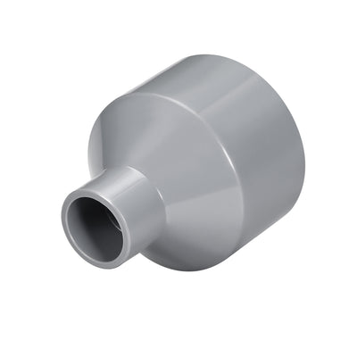 Harfington Uxcell 50mm x 20mm PVC Reducing Coupling Hub by Hub, DWV Pipe Fitting, Gray 5Pcs