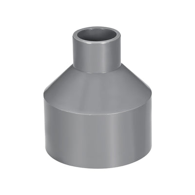 Harfington Uxcell 63mm x 25mm PVC Reducing Coupling Hub by Hub, DWV Pipe Fittings Gray