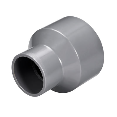 Harfington Uxcell 63mm x 40mm PVC Reducing Coupling Hub by Hub, DWV Pipe Fitting, Gray 5Pcs