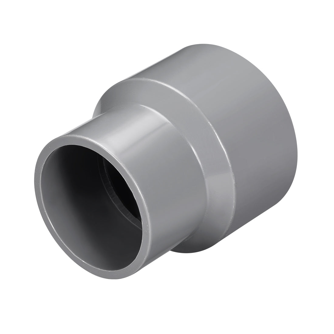 uxcell Uxcell 2 Stück PVC Rohr Verbindungsstück DWV Rohrverschraubung 63mm x 50mm Grau