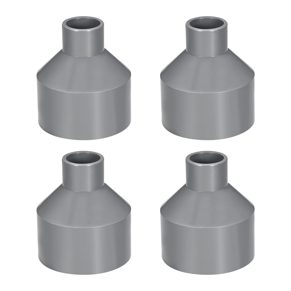 uxcell Uxcell 75mm x 32mm PVC Reducing Coupling Hub by Hub, DWV Pipe Fitting, Gray 4Pcs