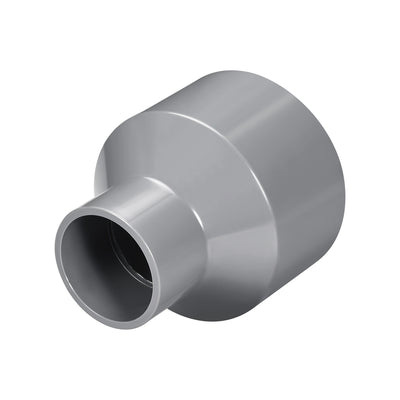 Harfington Uxcell 75mm x 40mm PVC Reducing Coupling Hub by Hub, DWV Pipe Fitting, Gray 2Pcs