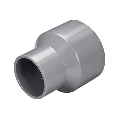 Harfington Uxcell 75mm x 50mm PVC Reducing Coupling Hub by Hub, DWV Pipe Fittings Gray