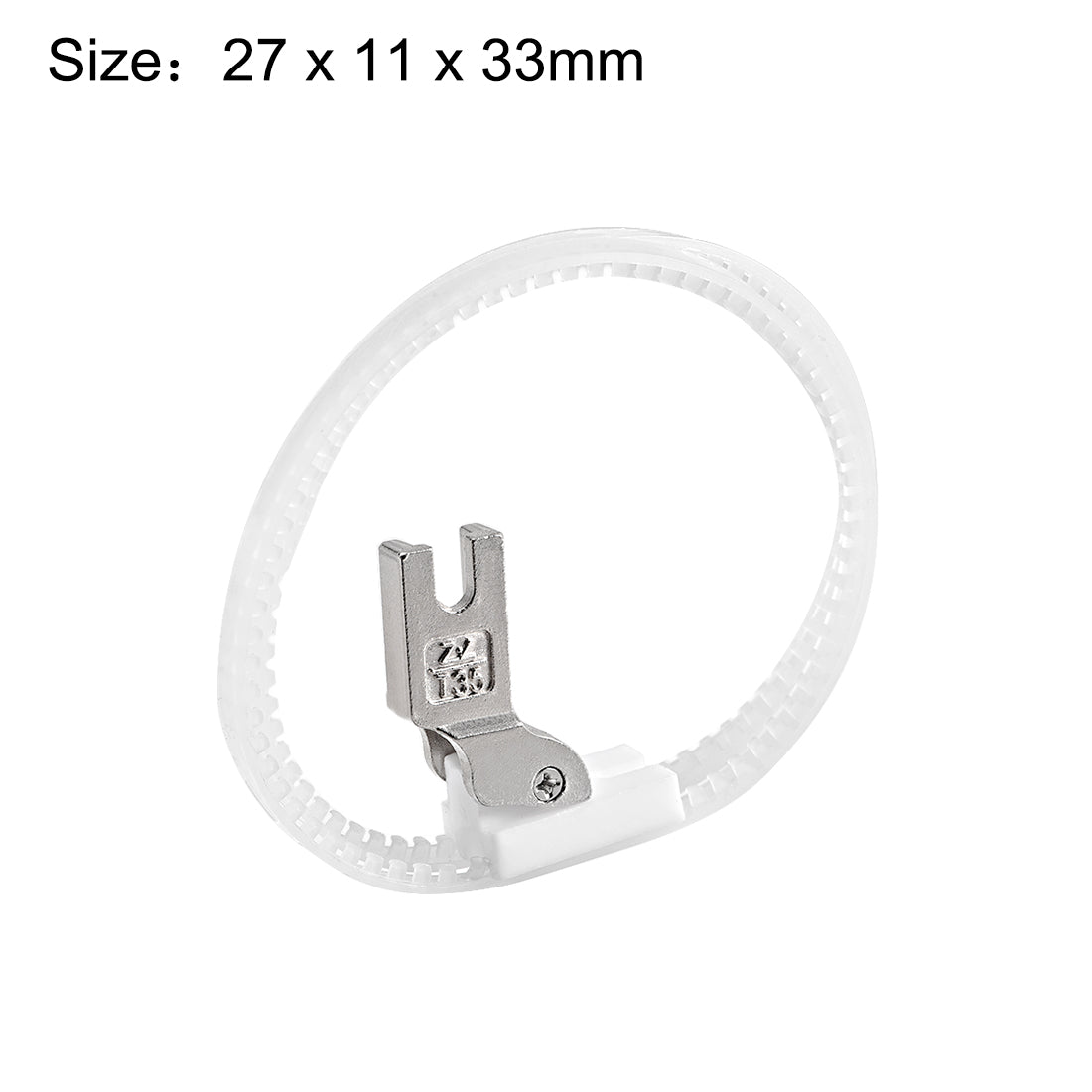 uxcell Uxcell #T35 Sewing Machine Double Nylon Ring Presser Foot for High Shank,White