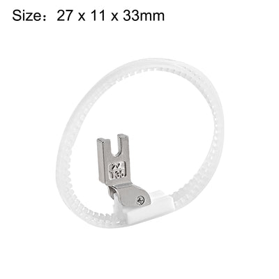Harfington Uxcell #T35 Sewing Machine Double Nylon Ring Presser Foot for High Shank,White