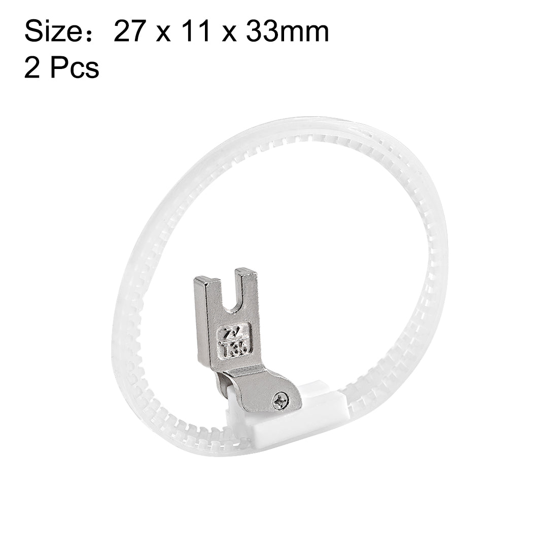 uxcell Uxcell #T35 Sewing Machine Double Nylon Ring Presser Foot for High Shank,White 2pcs