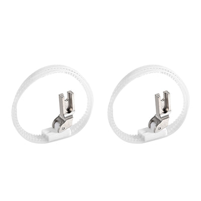 Harfington Uxcell #T35 Sewing Machine Double Nylon Ring Presser Foot for High Shank,White 2pcs