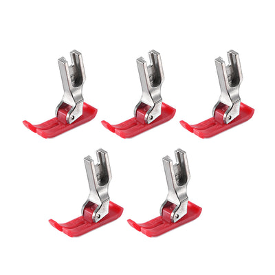 Harfington Uxcell MT-18 Industrial Sewing Machines Extra Thin Precise Presser Foot Red 5pcs
