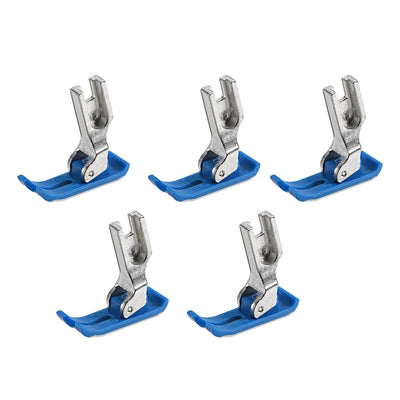 Harfington Uxcell MT-18 Industrial Sewing Machines Extra Thin Precise Presser Foot Blue 5pcs