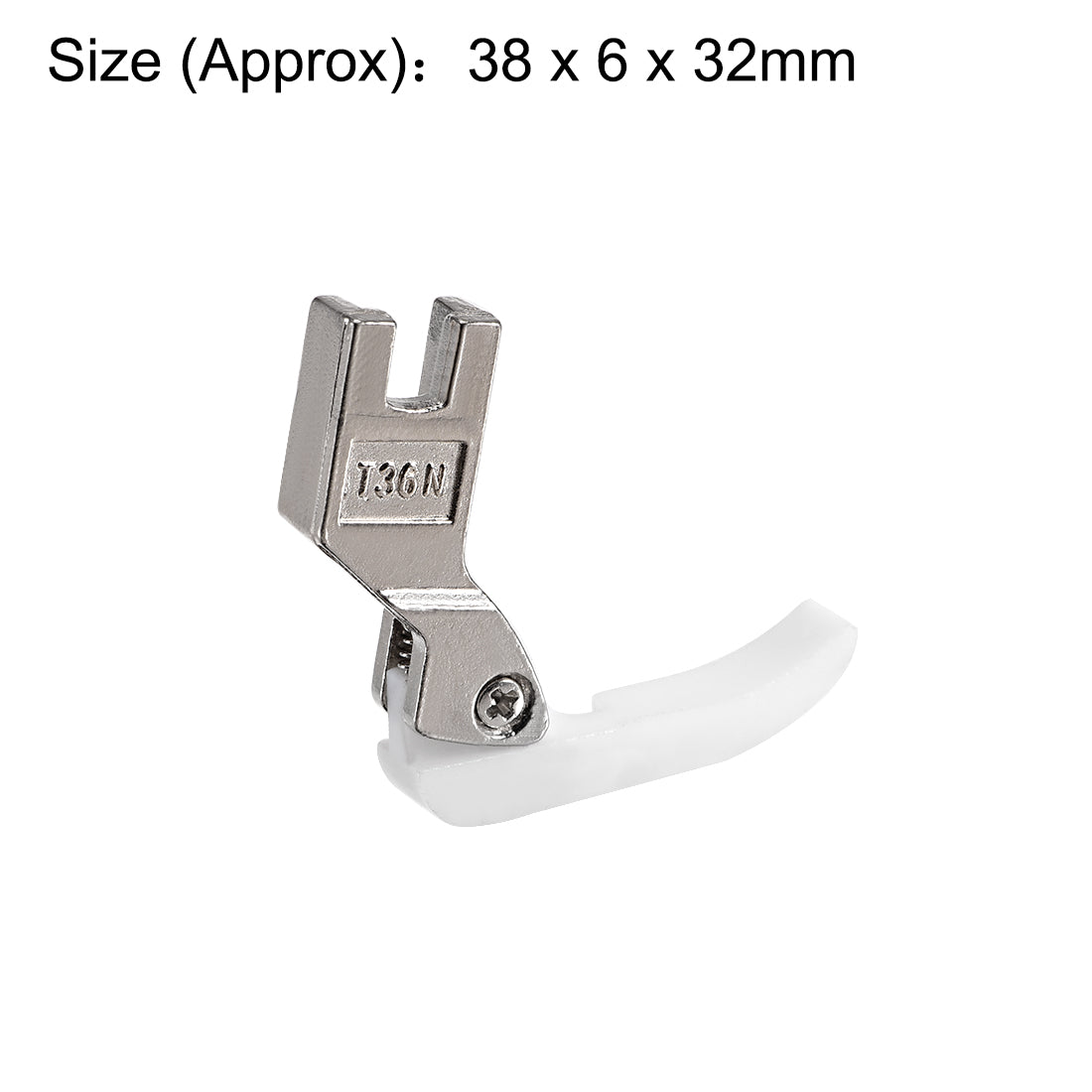 uxcell Uxcell #T36N Narrow Zipper Foot with Plastic Bottom Suitable for Most of Industrial Sewing Machines White