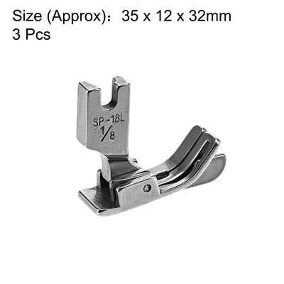 Harfington Uxcell #SP-18L Industrial Sewing Machine Hinged Presser Foot  with Left Guide 1/8" (3mm) 3pcs