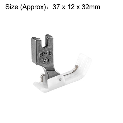 Harfington Uxcell #SP-18 Industrial Sewing Machine Hinged Presser Foot with Right Guide 1/8" (3mm) White