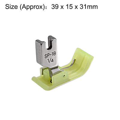 Harfington Uxcell #SP-18 Industrial Sewing Machine Hinged Presser Foot with Right Guide 1/4" (6mm) Green