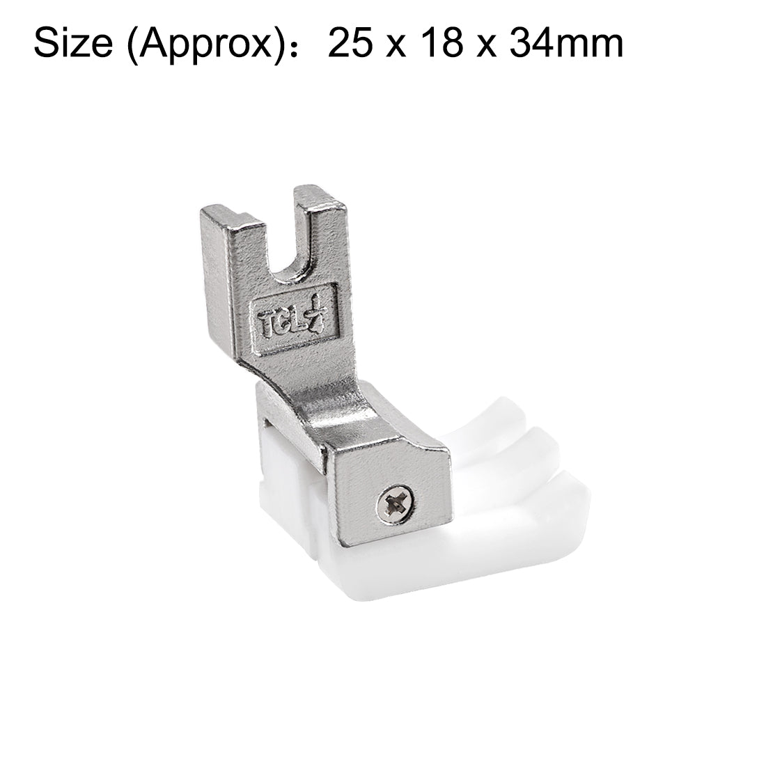 uxcell Uxcell 1/4" Left Side Edge Guide Compensating Presser Foot for Single Needle Industrial Sewing Machines