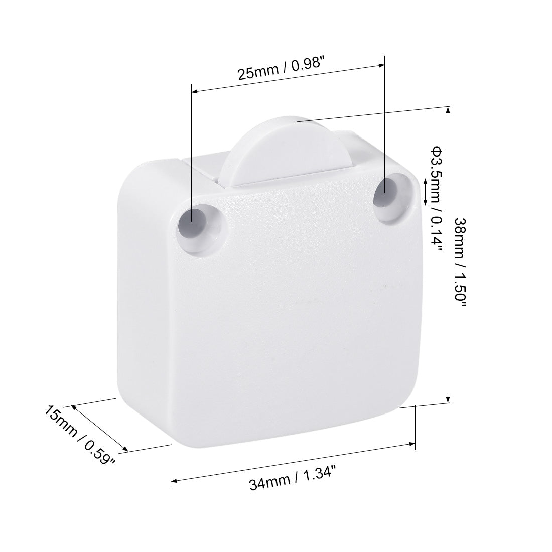 uxcell Uxcell Wardrobe Door Light Switch Momentary Cabinet Closet Switch Normally Closed 110-250V 2A White 2 Pcs