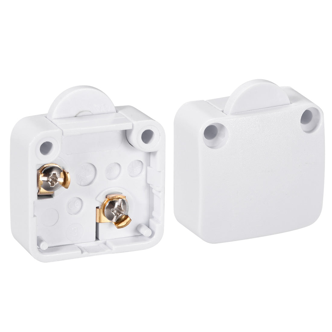 uxcell Uxcell Wardrobe Door Light Switch Momentary Cabinet Closet Switch Normally Closed 110-250V 2A White 2 Pcs