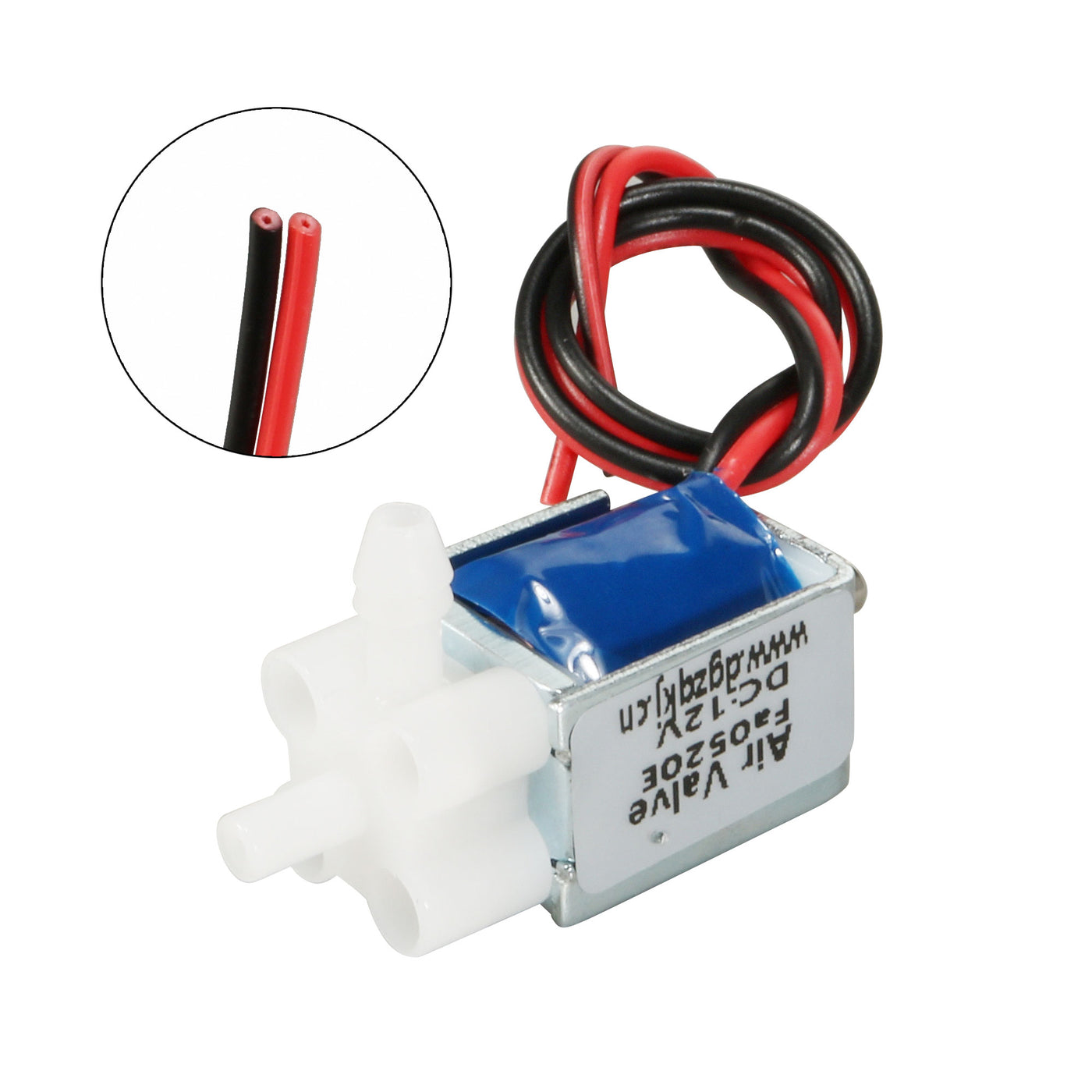 uxcell Uxcell 2 Stk. Miniatur Magnetventil 2 Position 3 Wege DC 12V 0,2A Luftmagnetventil