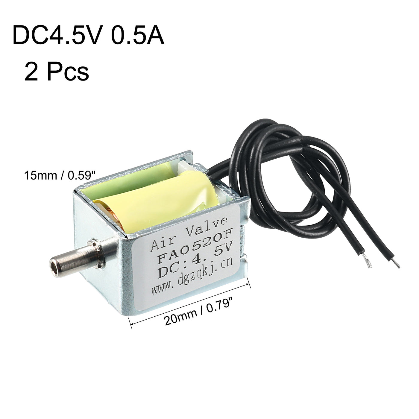 uxcell Uxcell 2 Stück Miniatur Magnetventil 2 Positionen 3 Wege DC4.5V 0.5A Luftmagnetventil