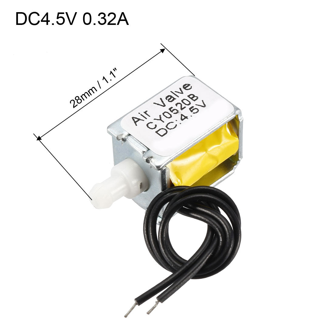 uxcell Uxcell Miniatur Magnetventil normalerweise geschlossen DC4.5V 0.32A Luftmagnetventil