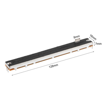 Harfington Uxcell 1pcs B103 Fader Variable Resistors Mixer 128mm Straight Slide Potentiometer B103 10K Ohm Linear Double Potentiometers For Dimming Tuning