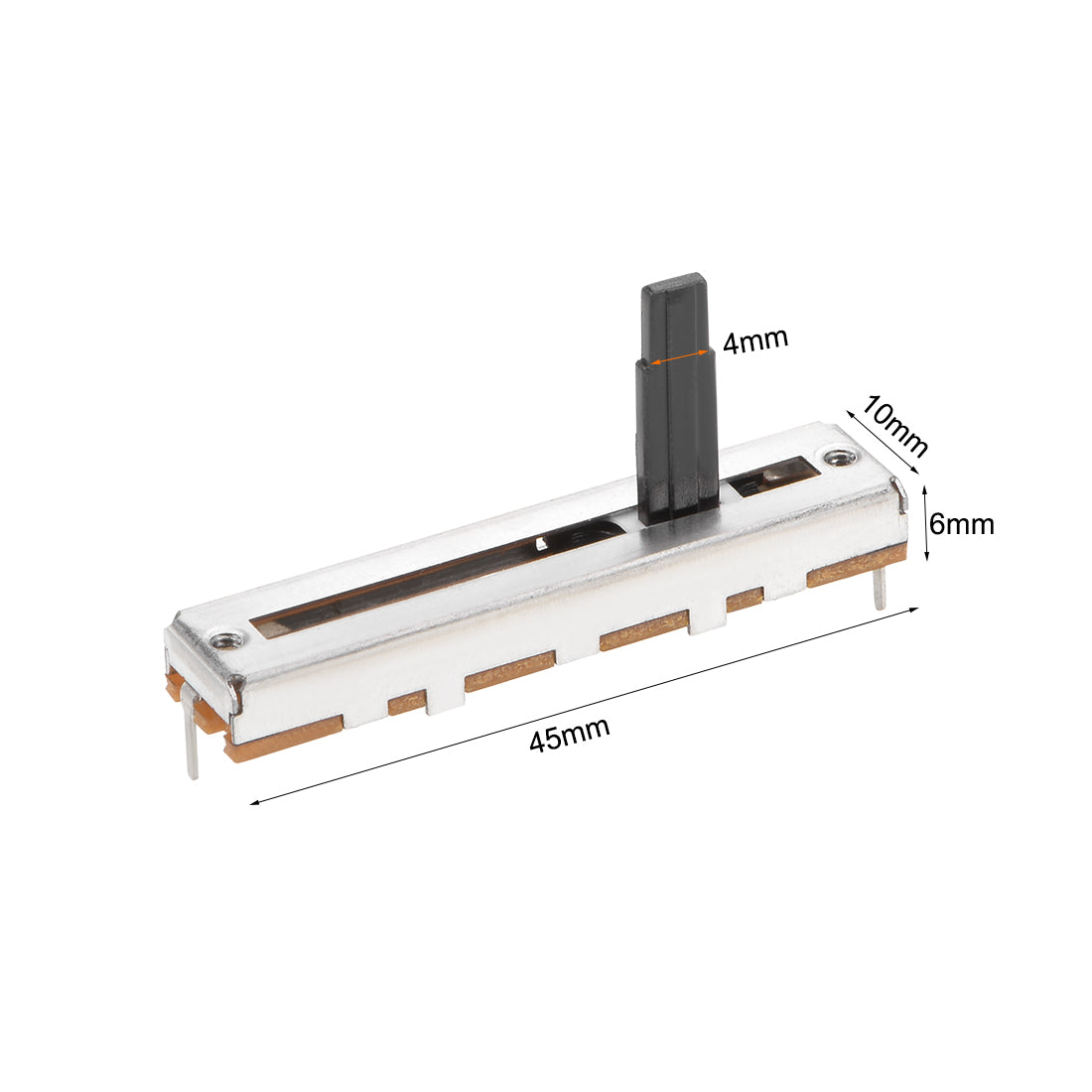 uxcell Uxcell 5St Fader Variable Widerstände Mischer Potentiometer Gerade Schiebe B100K Ohm Linear Potentiometer zum Dimmen 45mm