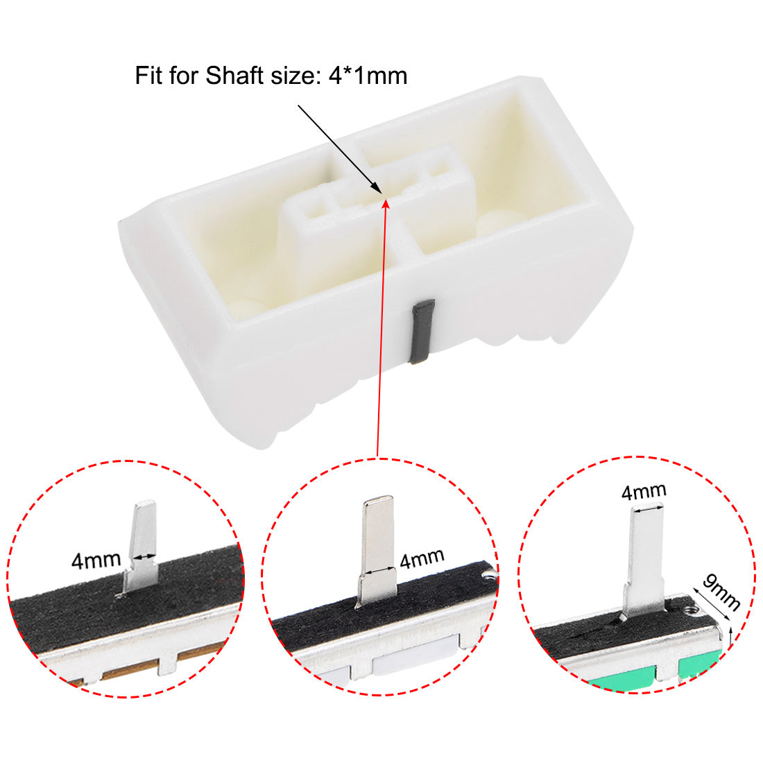 uxcell Uxcell Plastic Straight Slide Potentiometer Flat push Knob