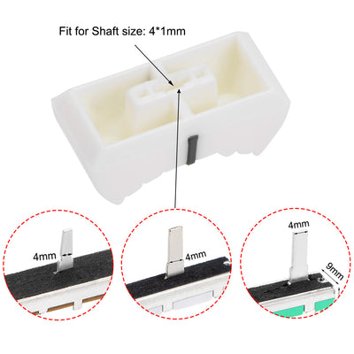 Harfington Uxcell Plastic Straight Slide Potentiometer Flat push Knob Insert Shaft